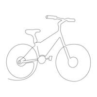 continuous single line drawing of bicycle and bicycle day concept one line vector art illustration