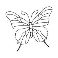 Continuous one line drawing of flying abstract butterfly and Butterfly outline vector illustration.