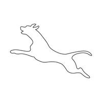 Continuous one line pet dog outline vector art drawing and world wildlife Day single line art vector illustration design