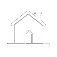 Continuous one line drawing of modern house single line Vector art  illustration