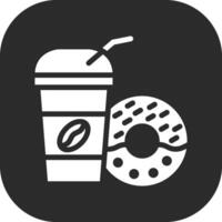 café rosquilla vector icono