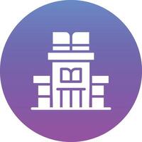 icono de vector de edificio de biblioteca