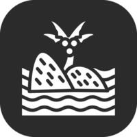 isla paisaje vector icono