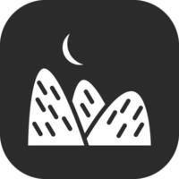 Moon Landscape Vector Icon