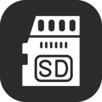 icono de vector de tarjeta sd