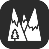 montañas paisaje vector icono