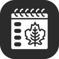 icono de vector de calendario de otoño