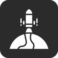 Rocket Earth Vector Icon