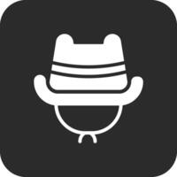 icono de vector de sombrero de vaquero