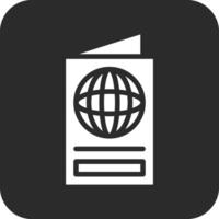 icono de vector de pasaporte