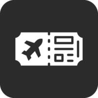 Flight Ticket Vector Icon