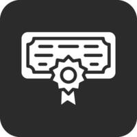 icono de vector de certificado