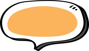 3d yellow color speech bubble balloon icon sticker memo keyword planner text box banner, flat png transparent element design