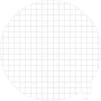 Graph paper speech bubble balloon icon sticker memo keyword planner text box banner, flat png transparent element design