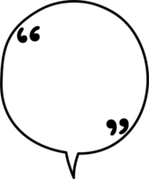 svart och vit Tal bubbla ballong med citat märken, ikon klistermärke PM nyckelord planerare text låda baner, platt png transparent element design