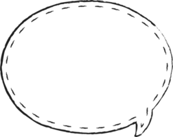 streckad linje svart och vit Färg Tal bubbla ballong, ikon klistermärke PM nyckelord planerare text låda baner, platt png transparent element design