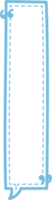 streckad linje färgrik pastell blå Färg Tal bubbla ballong med citat märken, ikon klistermärke PM nyckelord planerare text låda baner, platt png transparent element design