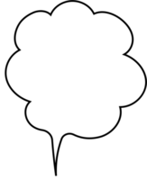 Black and white color speech bubble balloon, icon sticker memo keyword planner text box banner, flat png transparent element design