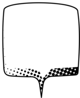 schwarz und Weiß Pop Kunst Polka Punkte Halbton Rede Blase Ballon Symbol Aufkleber Memo Stichwort Planer Text Box Banner, eben png transparent Element Design
