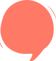 kleurrijk pastel oranje kleur toespraak bubbel ballon, icoon sticker memo trefwoord ontwerper tekst doos banier, vlak PNG transparant element ontwerp