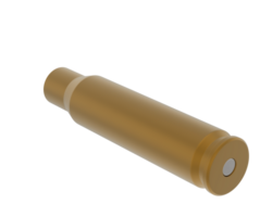 Bullet isolated on background. 3d rendering - illustration png