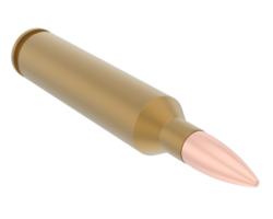 Bullet isolated on background. 3d rendering - illustration png