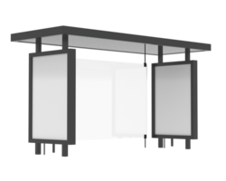 buss station isolerat på bakgrund. 3d tolkning - illustration png