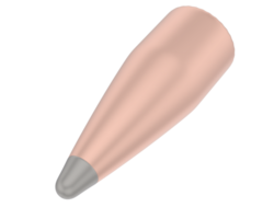 Bullet isolated on background. 3d rendering - illustration png