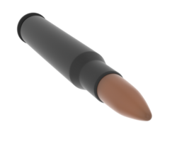 Bullet isolated on background. 3d rendering - illustration png