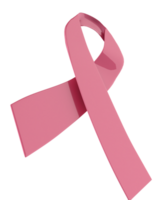 Realistic pink ribbon isolated on background. 3d rendering - illustration png