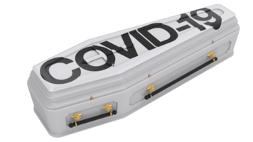 Closed coffin isolated on background. 3d rendering - illustration png