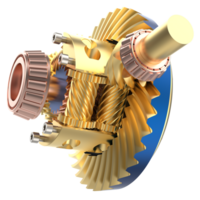 transmissão roda dentada rodas isolado em fundo. 3d Renderização - ilustração png