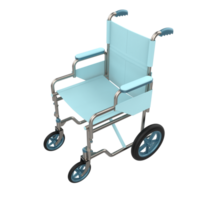 hospital cadeira de rodas isolado em fundo. 3d Renderização - ilustração png