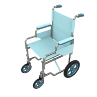 Hospital wheelchair isolated on background. 3d rendering - illustration png