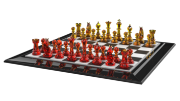 ajedrez tablero aislado en antecedentes. ideal para grande publicaciones o impresión. 3d representación - ilustración png