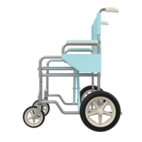 Hospital wheelchair isolated on background. 3d rendering - illustration png