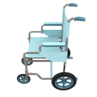 Hospital wheelchair isolated on background. 3d rendering - illustration png