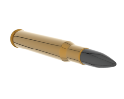 Bullet isolated on background. 3d rendering - illustration png