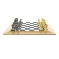 schaak bord geïsoleerd Aan achtergrond. ideaal voor groot publicaties of afdrukken. 3d renderen - illustratie png