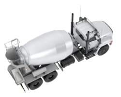 Concrete mixer truck isolated on background. 3d rendering - illustration png