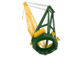 construction grue isolé sur Contexte. 3d le rendu - illustration png