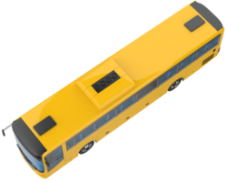 City bus isolated on background. 3d rendering - illustration png