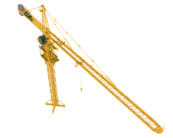 Construction crane isolated on background. 3d rendering - illustration png