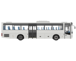 City bus isolated on background. 3d rendering - illustration png