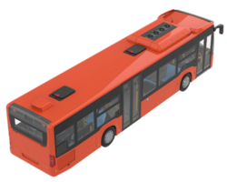 City bus isolated on background. 3d rendering - illustration png