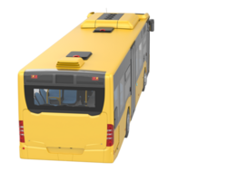 City bus isolated on background. 3d rendering - illustration png