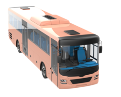 City bus isolated on background. 3d rendering - illustration png