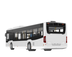 City bus isolated on background. 3d rendering - illustration png