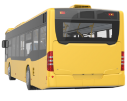 City bus isolated on background. 3d rendering - illustration png