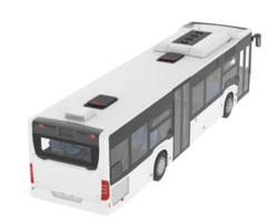 City bus isolated on background. 3d rendering - illustration png